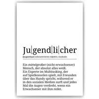 Tigerlino Poster Jugendlicher Definition Dekoration Bild Teenager Jugendweihe Geschenk