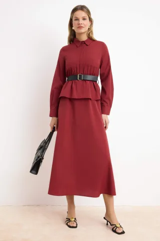 Langes, flaches Maxikleid für Damen, lässig/alltagstauglich, A-Linien-Schnitt, Hijab-Stil