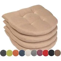 sunnypillow Stuhlkissen 4er Set Auflage 40x40 für Stühle, Bänke in Haus und Garten dick 5cm, Sitzkissen Sitzauflage Stuhlauflage Gartenkissen Esszimmerstuhl