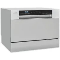 exquisit Tischgeschirrspüler GSP5206-030D, 6.5 l, 6 Maßgedecke, 6 Maßgedecke, 6,5 Liter, Auto-Door-Open, Startzeitvorwahl, LED-Display