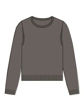 CLARINA - NOS Rdh.-Pullover, 1/1 Arm,uni 202 taupe mel - Gr. - 36