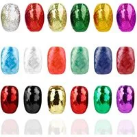 happymas Geschenkband 18er Ringelband Set mit bunten Farben je 20 Meter - Geschenkband