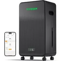 VIVOSUN Luftentfeuchter VIVOSUN AeroDrain D12 Smarter Luftentfeuchter, Tank 2 l, mit Temperatur- und Luftfeuchtigkeitssensor