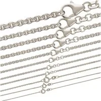 HOPLO Silberkette Silberkette Ankerkette Länge 45cm - Breite 1,5mm - 925 Silber, Made in Germany