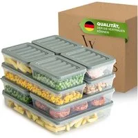 Viwares Vorratsdose Frostfest bis -25°C, Wiederverwendbare, (Set, 9-tlg., 9er), Gefrierschrank & Kühlschrank Organizer