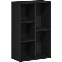 vidaXL Bücherregal Bücherregal Schwarz Eichen-Optik 50x25x80 cm Holzwerkstoff, 1-tlg.