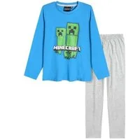 Minecraft Pyjama Minecraft langer Schlafanzug blau 116 128 134 140 152