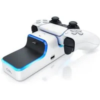 CSL PS5 Controller Ladestation, Twin Charge Playstation Wireless Gamepad DualSense-Ladestation (1000 mA, Schnell Ladegerät mit USB Ladekabel & LED Anzeige)