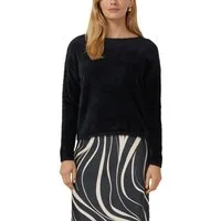 s.Oliver BLACK LABEL Strickpullover flauschig, mit U-Boot-Ausschnitt