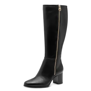 MARCO TOZZI by GMK Stiefel, Blockabsatz, Langschaftstiefel, Zierreißverschluss an der Außenseite