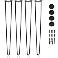 Clanmacy Tischbein 4x Tischbeine Hairpin Legs für Kommode - 15-72cm