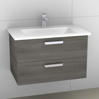 Artiqua 414 Waschtischunterschrank für Venticello 41048G Graphit Struktur quer, 414-WU2L-V103-7098-4 414-WU2L-V103-7098-401