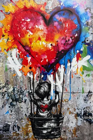 Keilrahmenbild LOVE BALLOON
