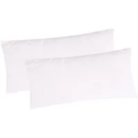 Heubergshop Kissenbezug, (2 Stück), 2er Set Fleece 40x80cm Winter - Weiß - flauschig weich Kissenhülle