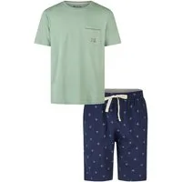 Phil & Co. Shorty Modischer Herren Pyjama kurz (2 tlg) Baumwolle