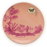 PiP Studio Frühstücksteller Heritage Teller painted pink 18 cm, Plate Heritage Painted Pink 18cm