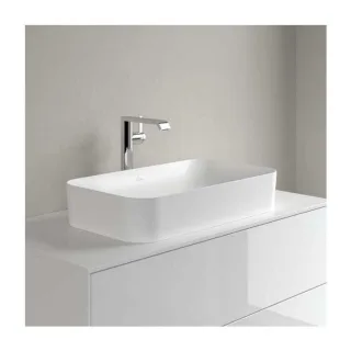 Villeroy und Boch Finion Aufsatz-Waschtisch 414361RW 600 x 350 x 115 mm, Stone White CeramicPlus, ohne Überlauf