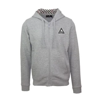 Aquascutum - "Active" Hoodie mit durchgehendem Reißverschluss für Herren (Mittelgrau)