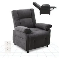 FLEXISPOT Relaxsessel Elektrischer Ergonomischer Fernsehsessel mit stufenloser Liegefunktion (mit stufenloser Liegefunktion 105°–155°, zusätzliche Schnellbedienung für Aufrichten & Zurückstellen), extra dicke Polsterung, große Seitentasche, belastbar