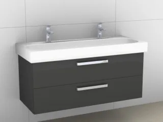 Artiqua 413 Waschtischunterschrank für Citterio 500553 ( ehem. 123520) Anthrazit Hochglanz, 413-WU2L 413-WU2L-K106-7015-51