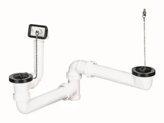 Dallmer Ab- und Überlauf-Set 023 U, 2 Ketten, 1 1/2", 110312 110312