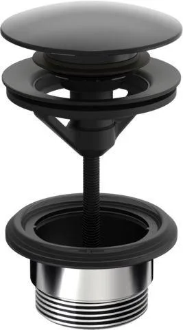 Hansa Ablaufgarnitur Push-Open HANSA 0764 Matt-Schwarz 0764010033
