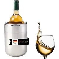bremermann Wein- und Sektkühler Edelstahl-Flaschenkühler mit Akkus, Kühler für 750 ml-Flaschen, rund