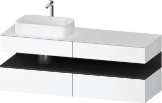Duravit Qatego Konsolenwaschtischunterbau wandhängend Weiß Matt 1600x550x600 mm - QA4777080180010 QA4777080180010