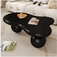 STILVORA Couchtisch Sofatisch in Wolkenstil für Kinder,Kaffeetisch aus MDF mit LED,Schwarz (Satztisch, Wohnzimmertisch, Beistelltisch, 1-St., für modernes Wohnbereiche), mit LED-Beleuchtung – 16 Farben wählbar