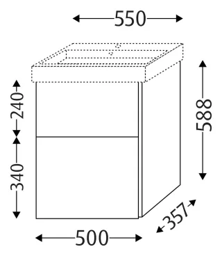 Sanipa Waschtischunterbau mit Auszügen 3way BS51179
