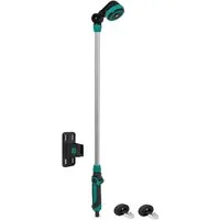 VONROC Gartendusche Außendusche - 1in2 Gartenbrause mit Stiel (ideal für Garten, Pool, Camping, Terasse oder Sauna, - 180 Grad neigbar, 3 Sprühmodi), & inkl. Wandhalterung