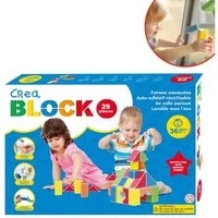 Venteo CREA BLOCK Spielbausteine, (Spar Set, 29 St., 1er, 2er oder 4er Pack), selbstklebende Bausteine, wasserfest