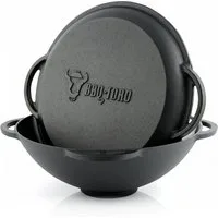 BBQ-Toro Grilltopf Kazan, Gusseisen Topf, 12,1 Liter, Traditioneller Gusstopf, Gusseisen