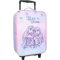 Disney Frozen Kinderkoffer Eiskönigin Anna und Elsa Trolley Kindertrolley Mädchen ab 3 Jahre, 1 kg leicht, Gesamtmaße: 47x31x13 cm, Innenmaße: 40x30x10 cm, 12 Liter
