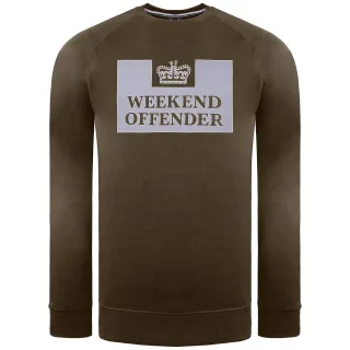Weekend Offender Skylar Herren Dunkelkhaki Pullover