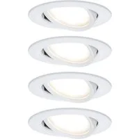Paulmann LED Einbauleuchte 41307 Nova Coin Einbauleuchte 4er Set LED LED 24 W Weiß (matt), Schwenkbar
