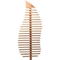 dobar Rankhilfe Großes Design-Rankgerüst "Fraxinus-Blatt", Rankhilfe 76x6,5x186cm, Metall-Erdspieß 7x7x75cm