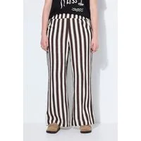 Studio Untold Schlupfhose Hose wide Legs Musselin Streifen Elastikbund