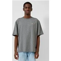 QS Kurzarmshirt T-Shirt Melange T-Shirt in Relaxed Fit