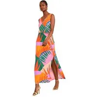 Love & Roses Midikleid Love & Roses Midikleid mit V-Ausschnitt, Regular (1-tlg)