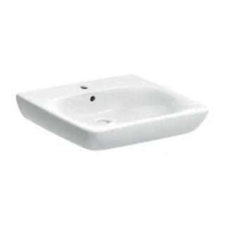 Geberit Renova Comfort Waschtisch 258555000 55x55cm, weiss, mit Überlauf, unterfahrbar
