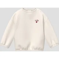 s.Oliver Sweatshirt Sweatshirt Langarmshirt mit Rückenprint und Stickerei im Loose Fit