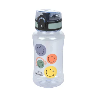 Lässig Tritan Kindertrinkflasche 420ml - SmileyWorld, blau
