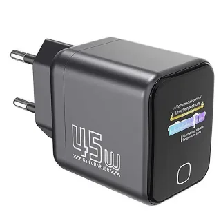 [GaN Tech] X45Pro PD45W 1-Port USB PD Charger with AI Smart Display USB-C PD3.0 QC PPS UFCS Fast Charging Wall Charger A