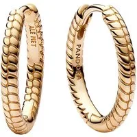 Pandora Paar Creolen 262728C00, Damen- für Charms Goldfarben