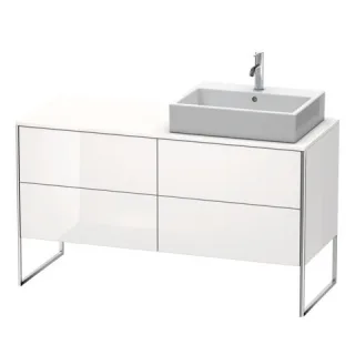 Duravit XSquare Konsolenwaschtischunterbau bodenstehend Weiß Hochglanz 1400x548x778 mm - XS4923R2222 XS4923R2222