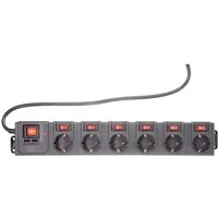 Renkforce Renkforce RF-3313344 Überspannungsschutz-Steckdosenleiste Schwarz Sch Steckdosenleiste (Kabellänge 1.50 m)