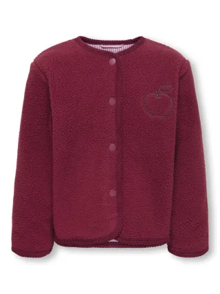 KIDS ONLY - KMGVALE LS TEDDY BOMBER OTW Cabernet - Gr. - 92