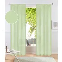 OTTO home Gardine XANA (2 St), Kräuselband, transparent, Voile, Bestseller, einfarbig, 1 bzw. 2 Schals, pflegeleicht, Beststeller!