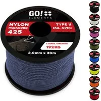 GO!elements Abspannleine Paracord 425 - 3mm, Paracord 425 aus reißfester Nylonschnur
